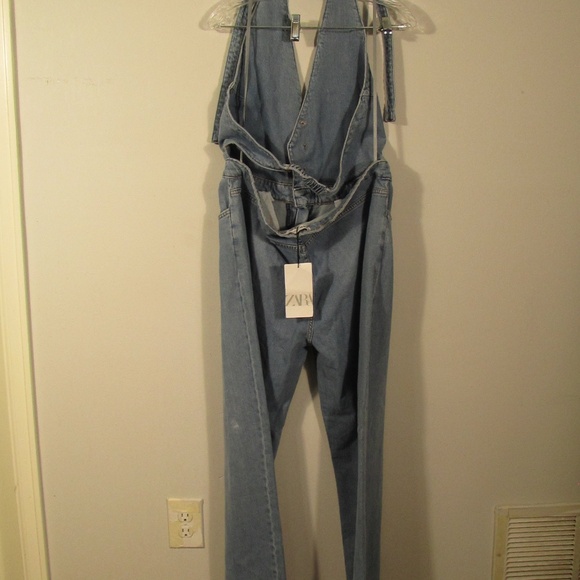 Zara Light Blue Denim Jumpsuit - Picture 5 of 10